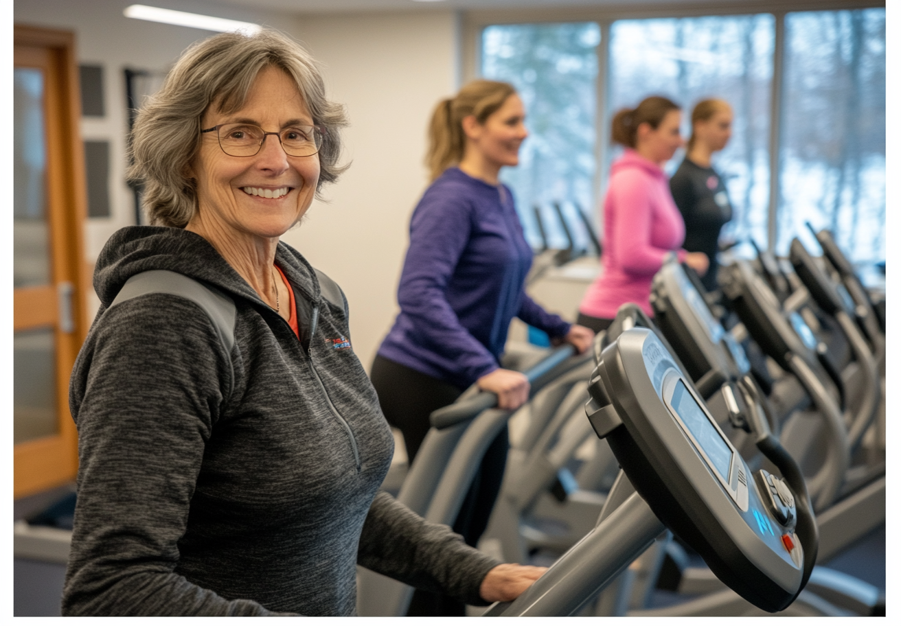 Старші люди займаються фітнесом