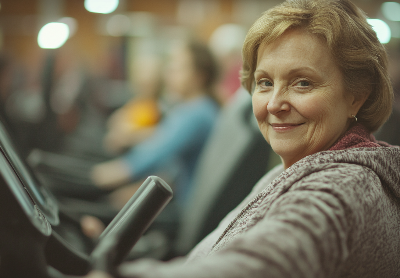 Старші люди на груповому занятті